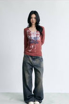 Washed Galaxy Wide Jeans