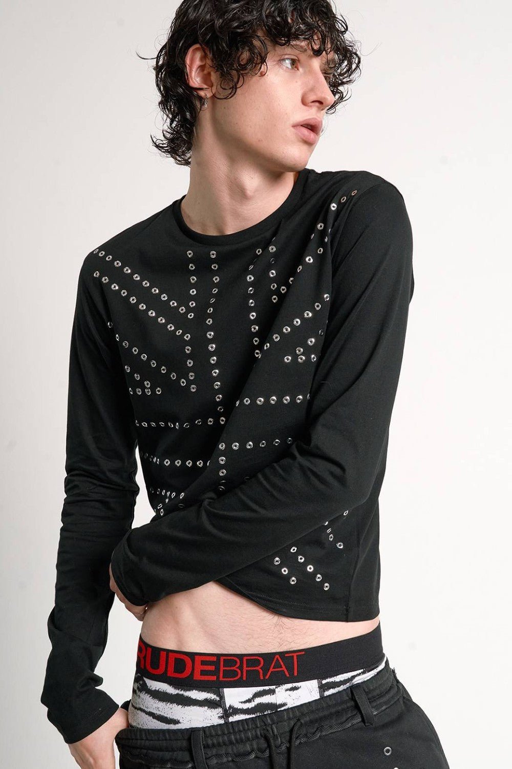 Studded Crystal Long Sleeve