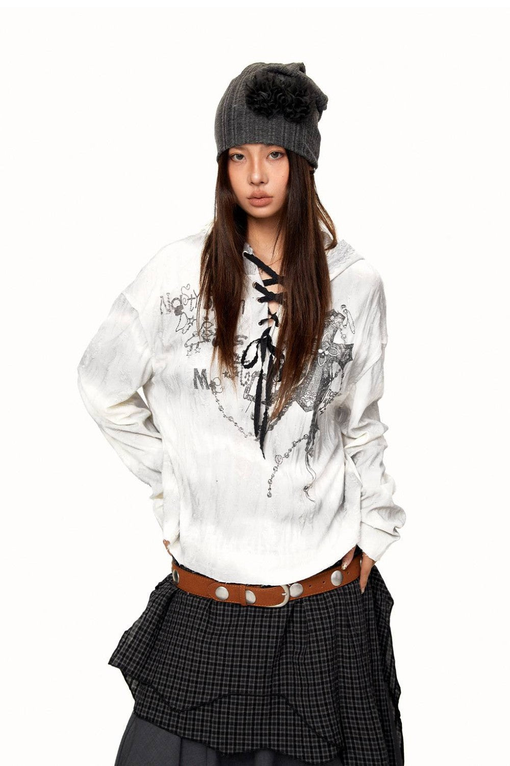Calla Faded Cross Hoodie
