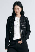 Chrome Saint Cropped Hoodie