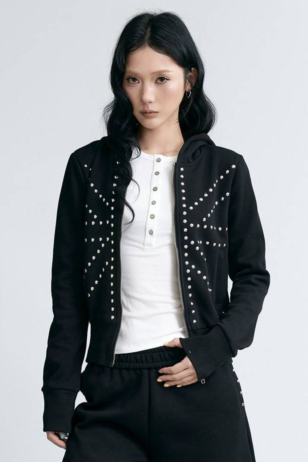 Chrome Saint Cropped Hoodie