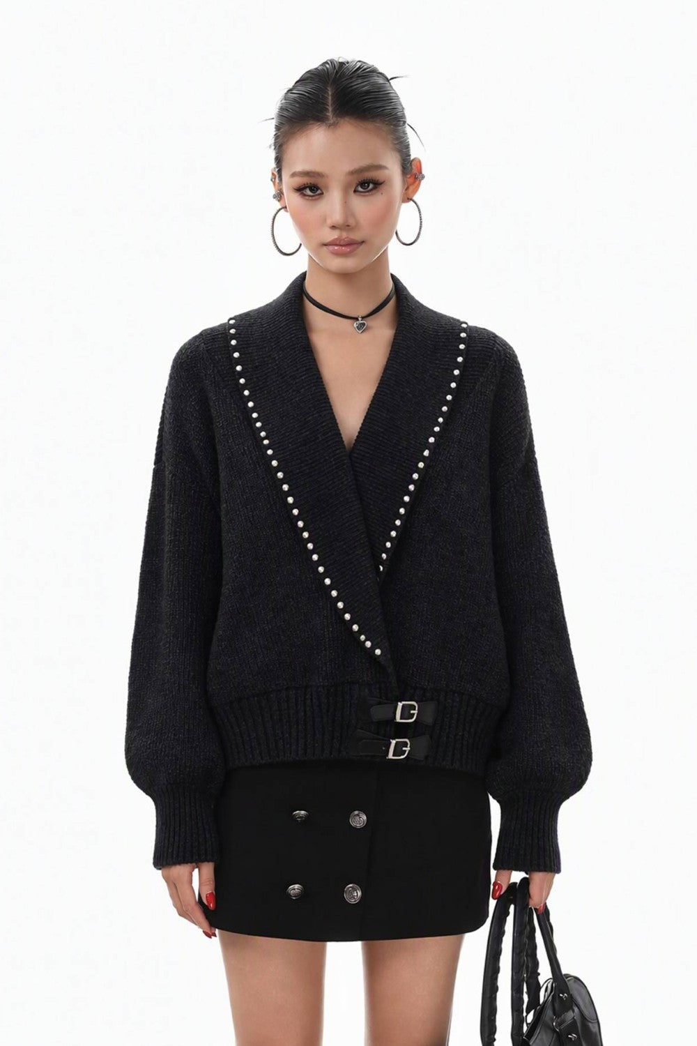 Vivian Buckle V-Neck Sweater