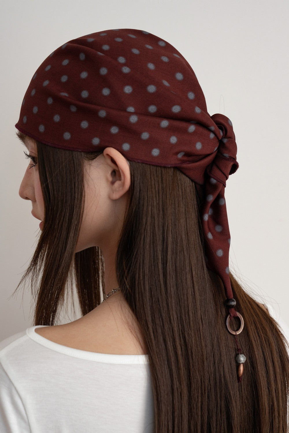 Ruby Polka Dot Headscarf