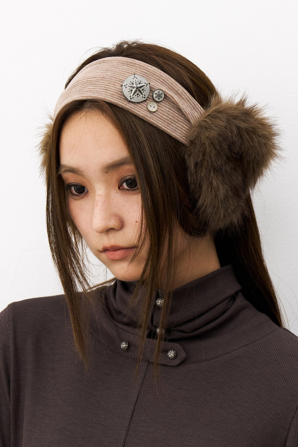 Clara Vintage Button Earmuffs