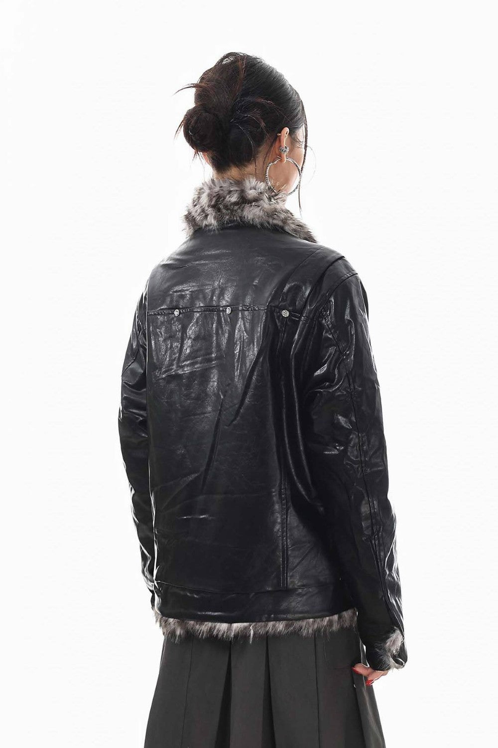Harley Faux Fur Leather Jacket