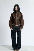 Studded Horizon Cropped Jacket