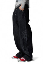 Tribal Studded Baggy Jeans