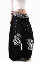 Double-Waist Zebra Sweatpants