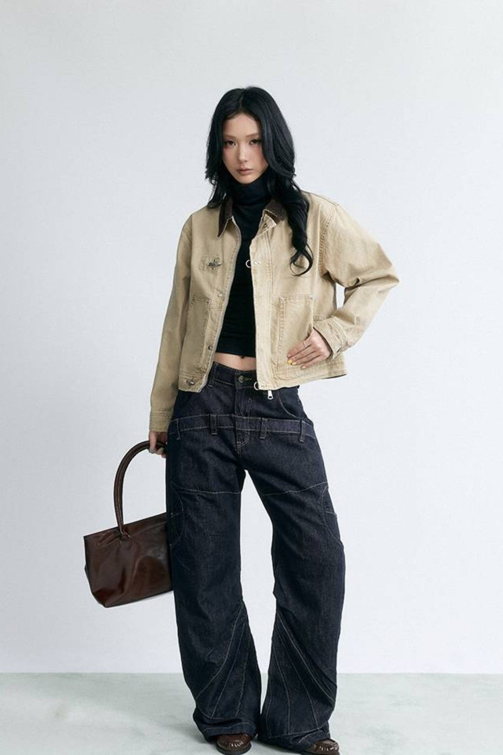 Fractured Line Straight Jeans