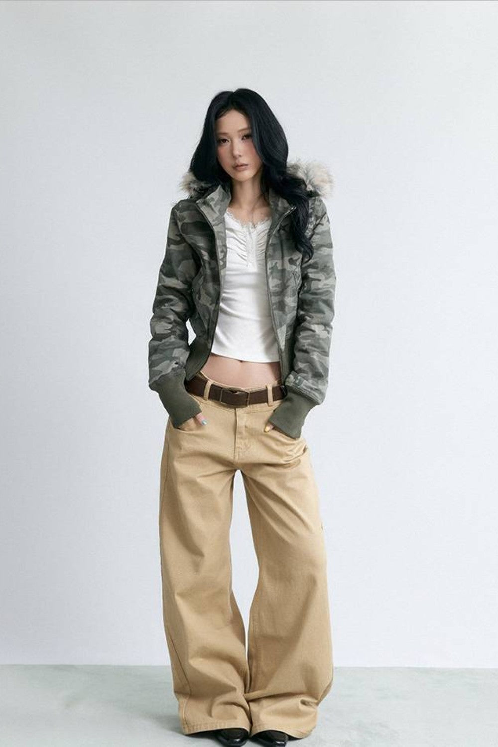 Camo Fur Flight Jacket