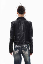 Asymmetric Moto Leather Jacket