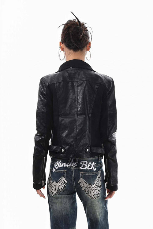 Asymmetric Moto Leather Jacket