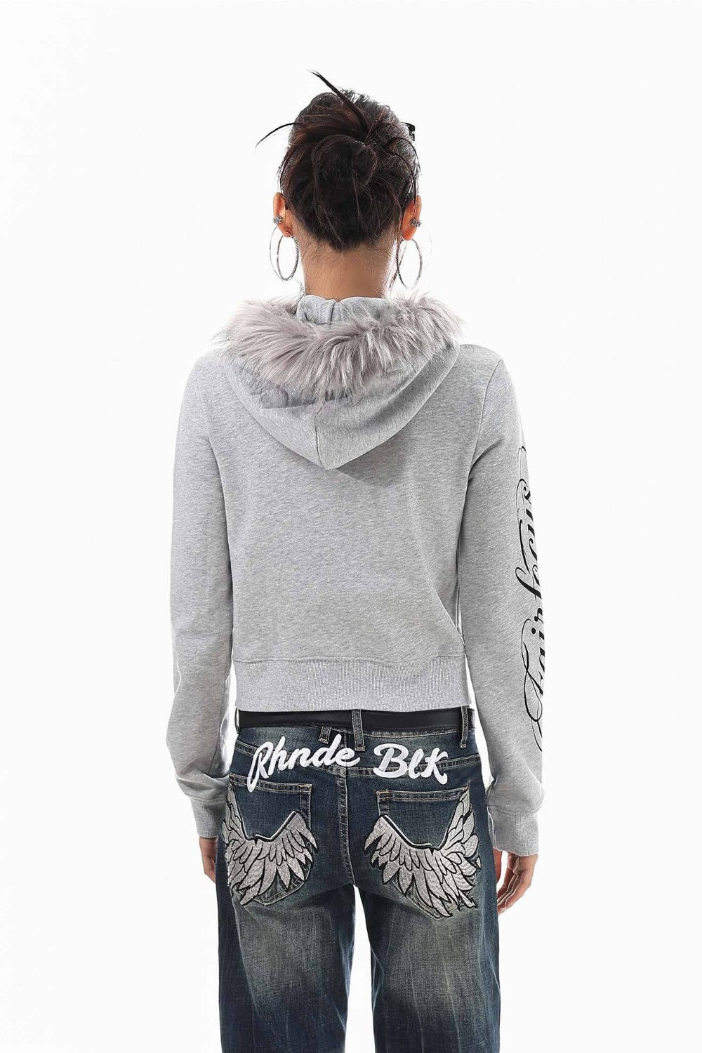 Frosted Fur Collar Jacket