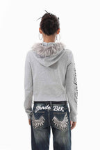 Frosted Fur Collar Jacket