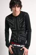 Studded Crystal Long Sleeve
