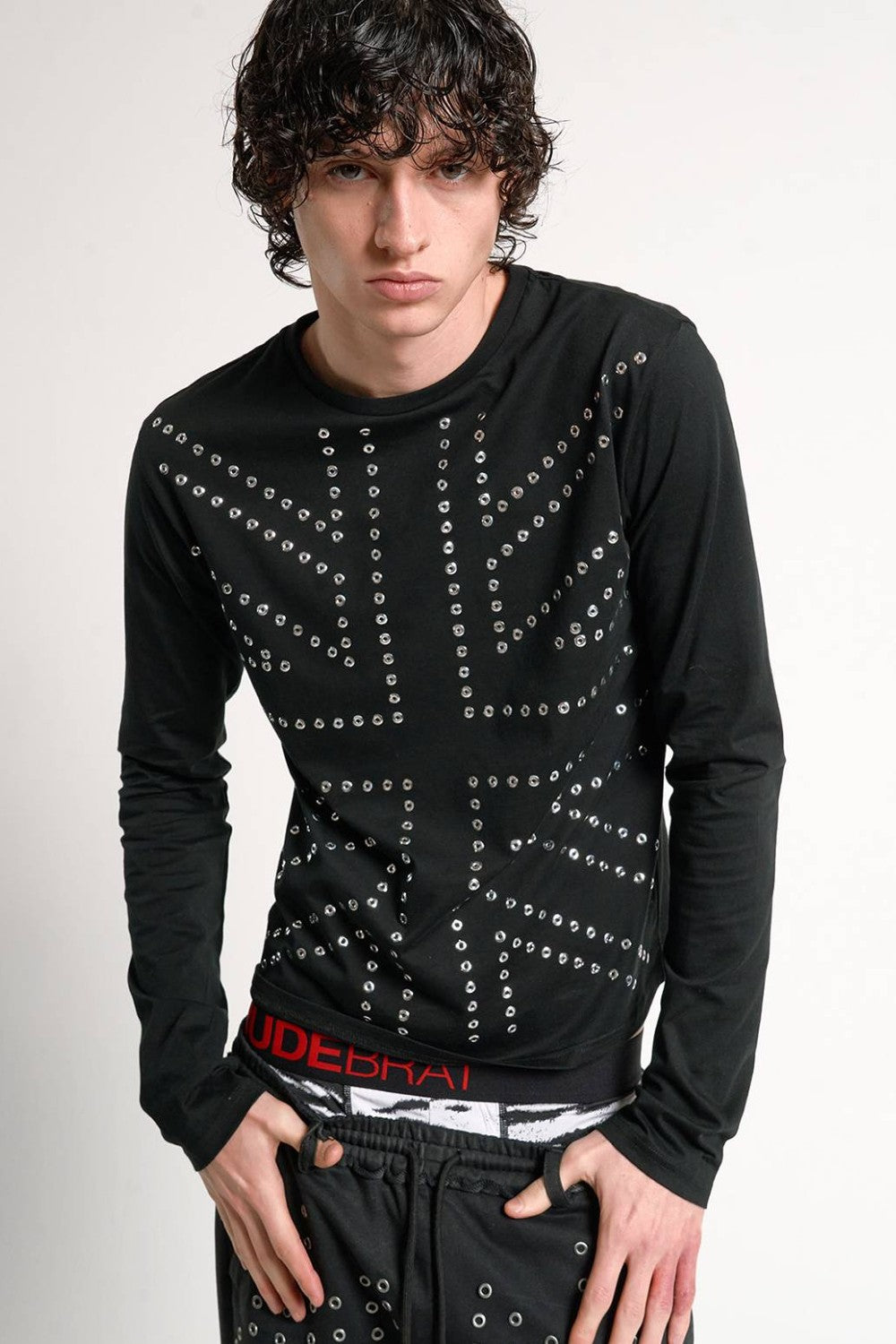 Studded Crystal Long Sleeve