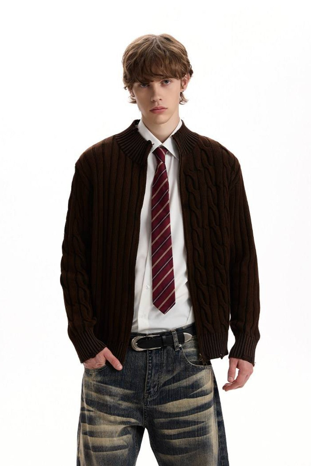 Leon Cable Knit Jacket