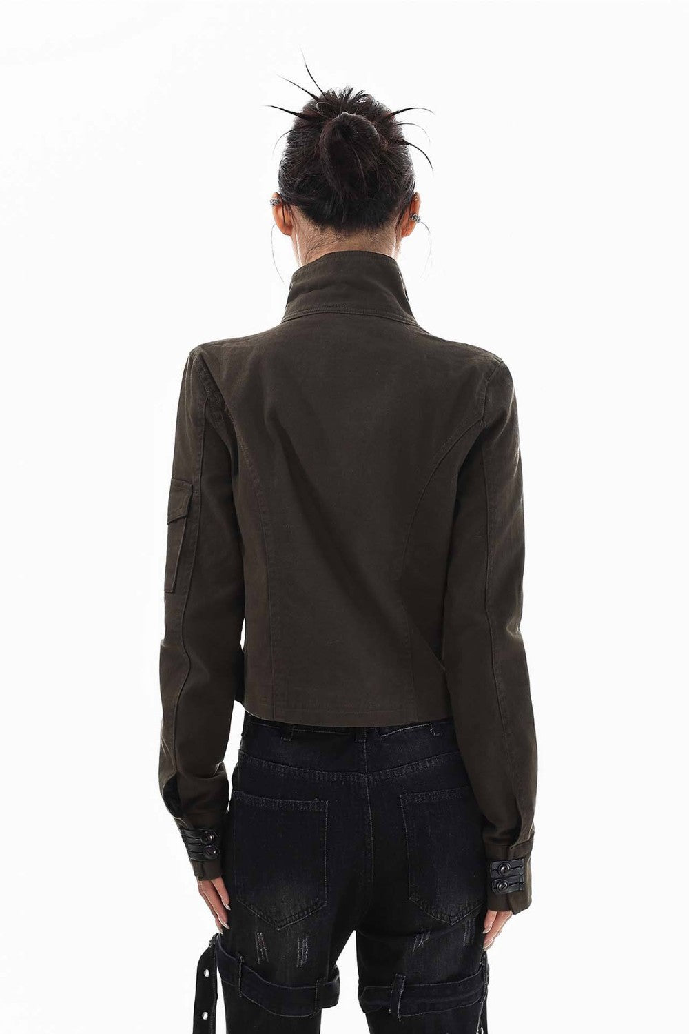 Vintage Brown Cinched Jacket