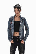 Blue Static Utility Jacket