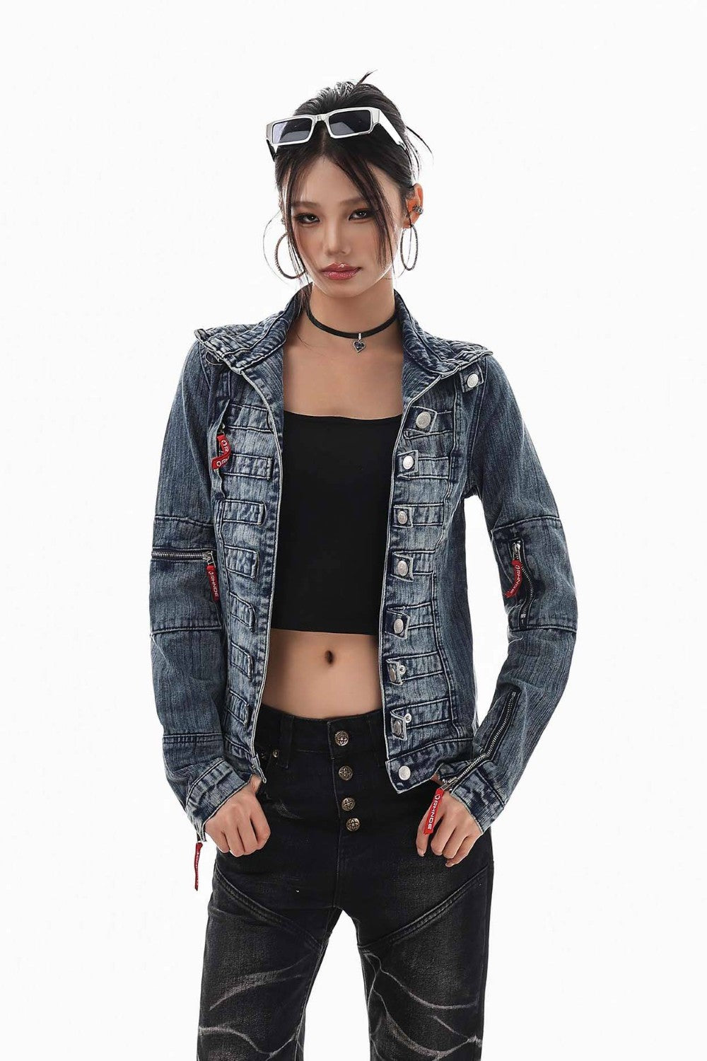 Blue Static Utility Jacket