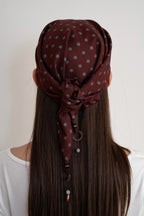 Ruby Polka Dot Headscarf