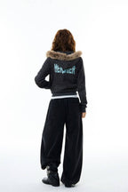 Midnight Leopard Fur Jacket