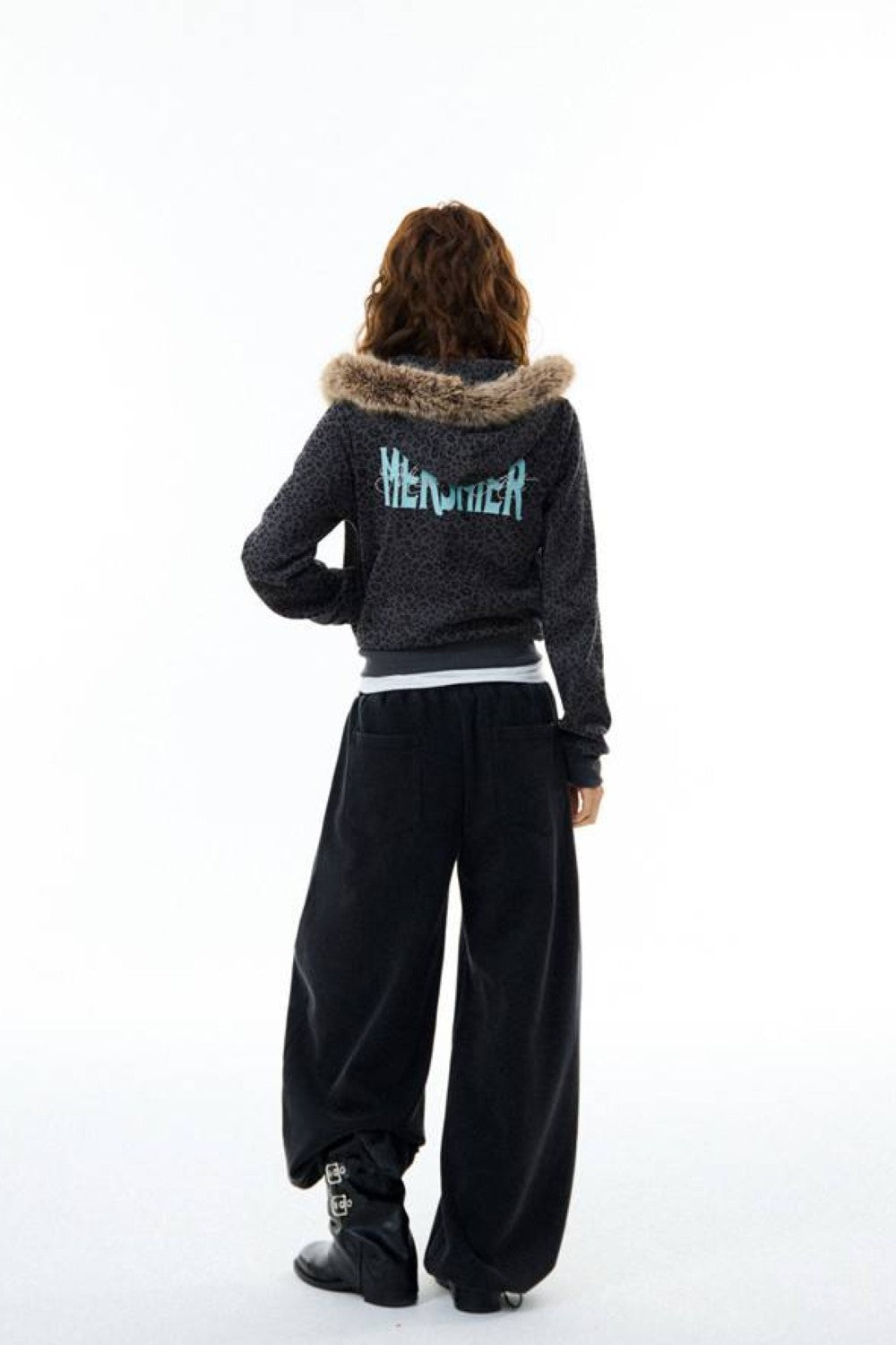Midnight Leopard Fur Jacket