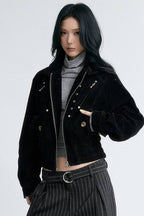 Studded Horizon Cropped Jacket
