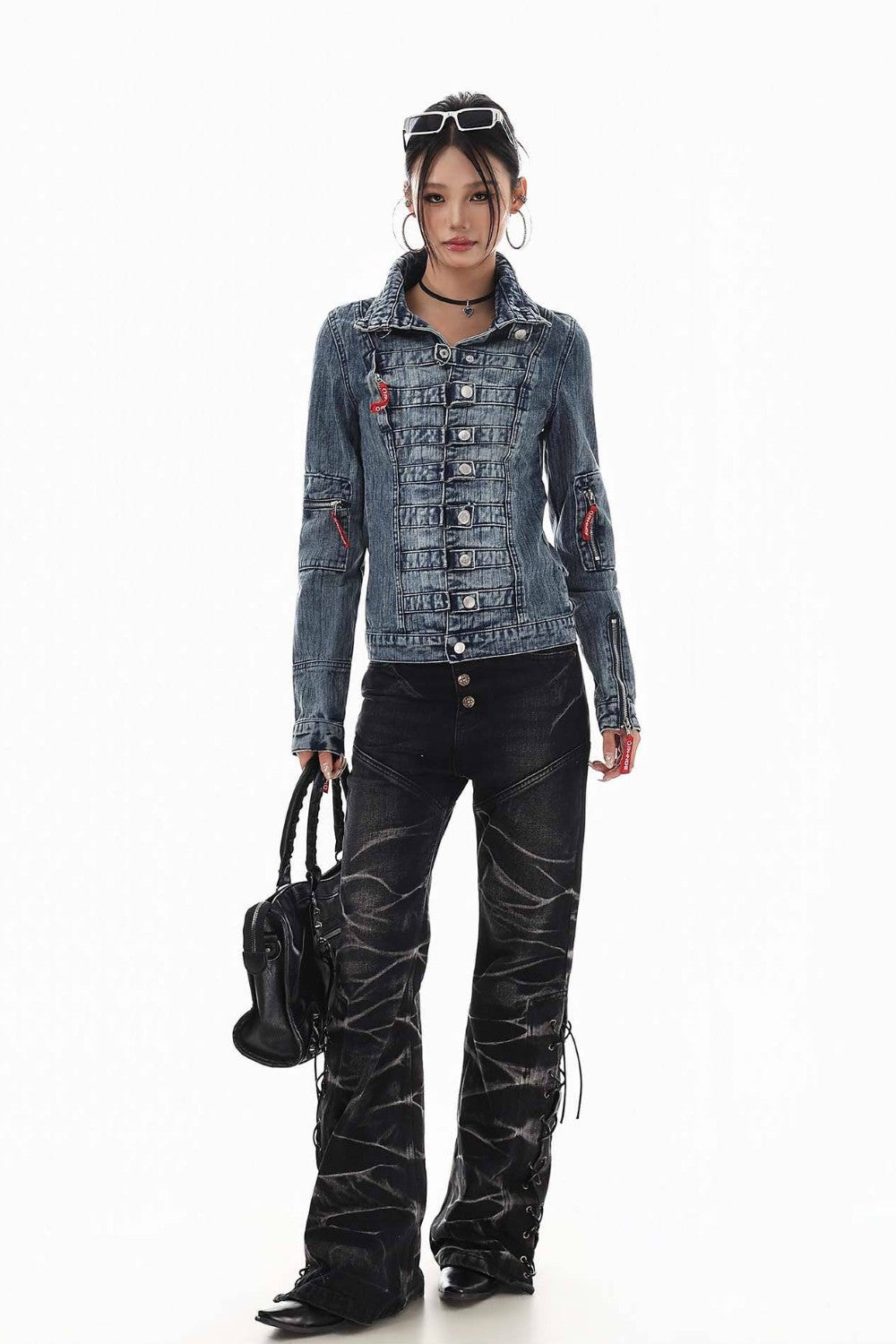 Blue Static Utility Jacket