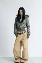 Camo Fur Flight Jacket