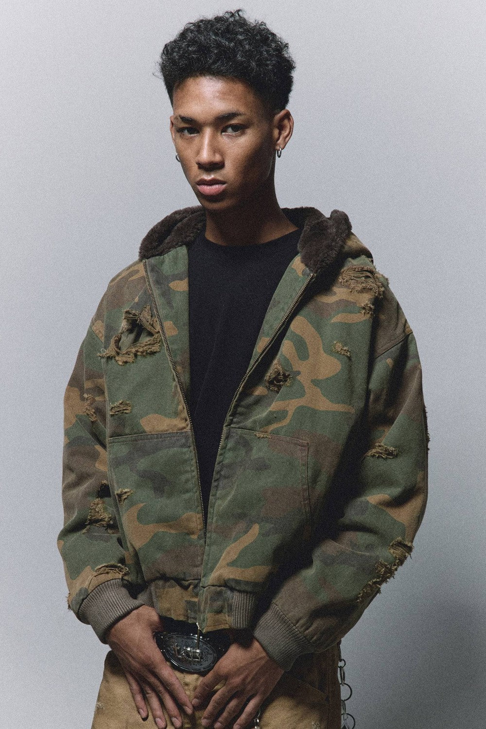 Ryder Camo Hooded Jacket