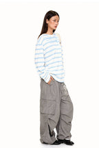 Heidi Blue Stripe Henley