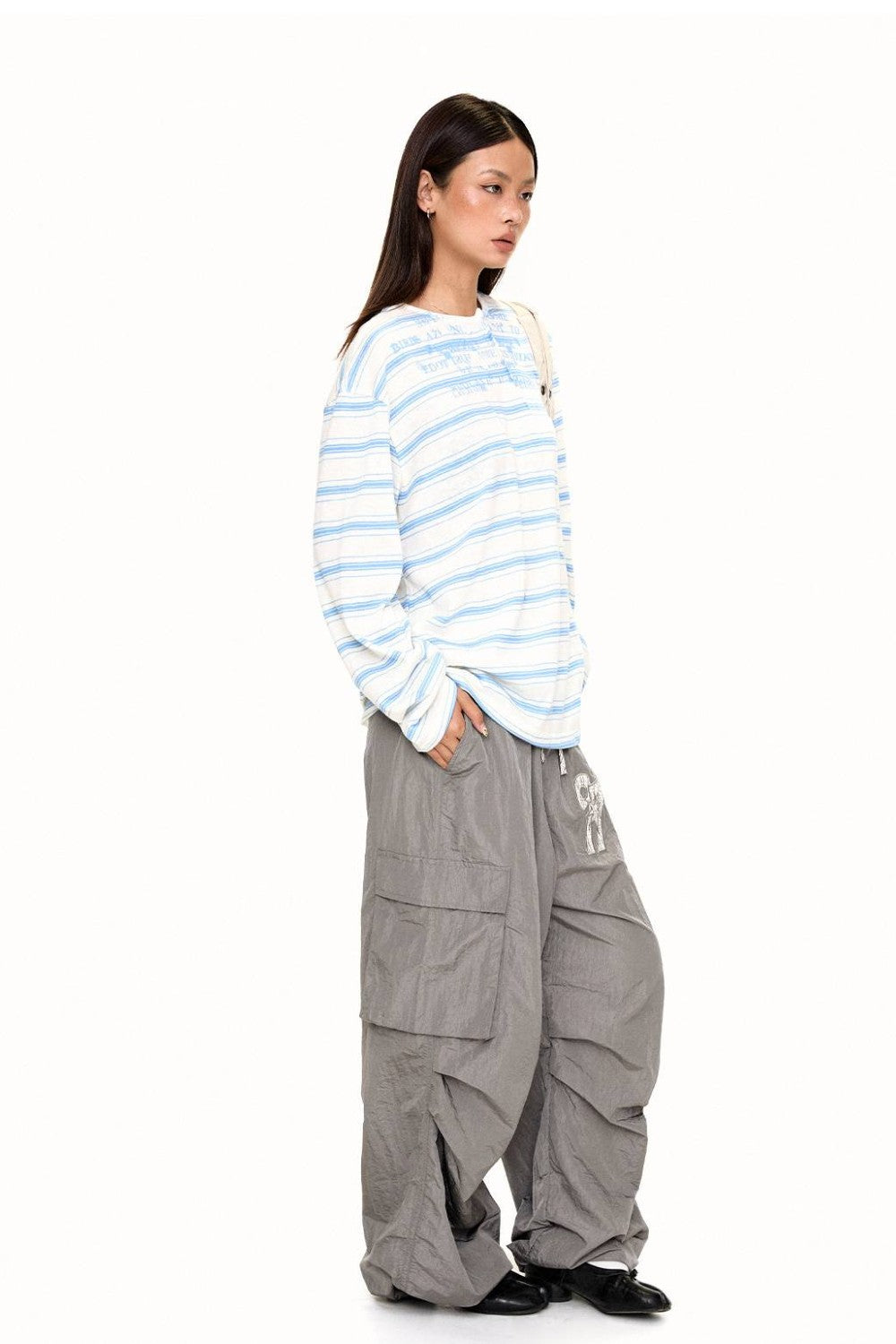 Heidi Blue Stripe Henley
