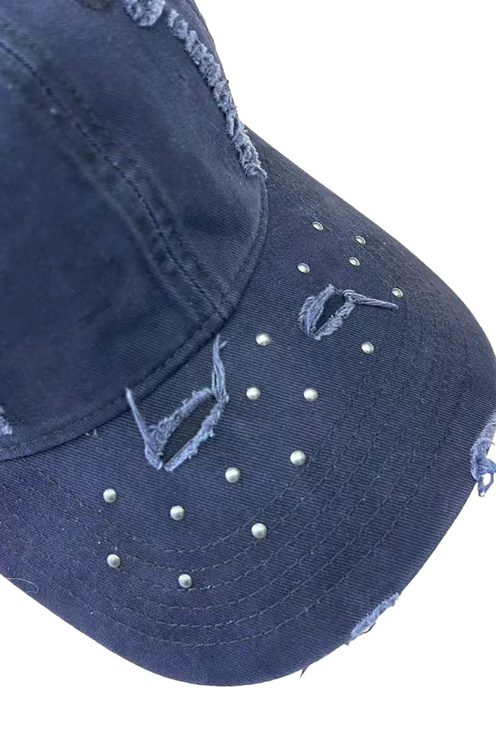 Riley Distressed Denim Cap