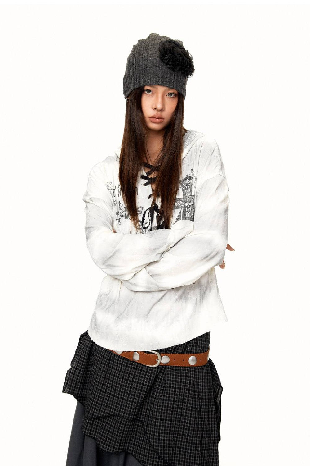 Calla Faded Cross Hoodie