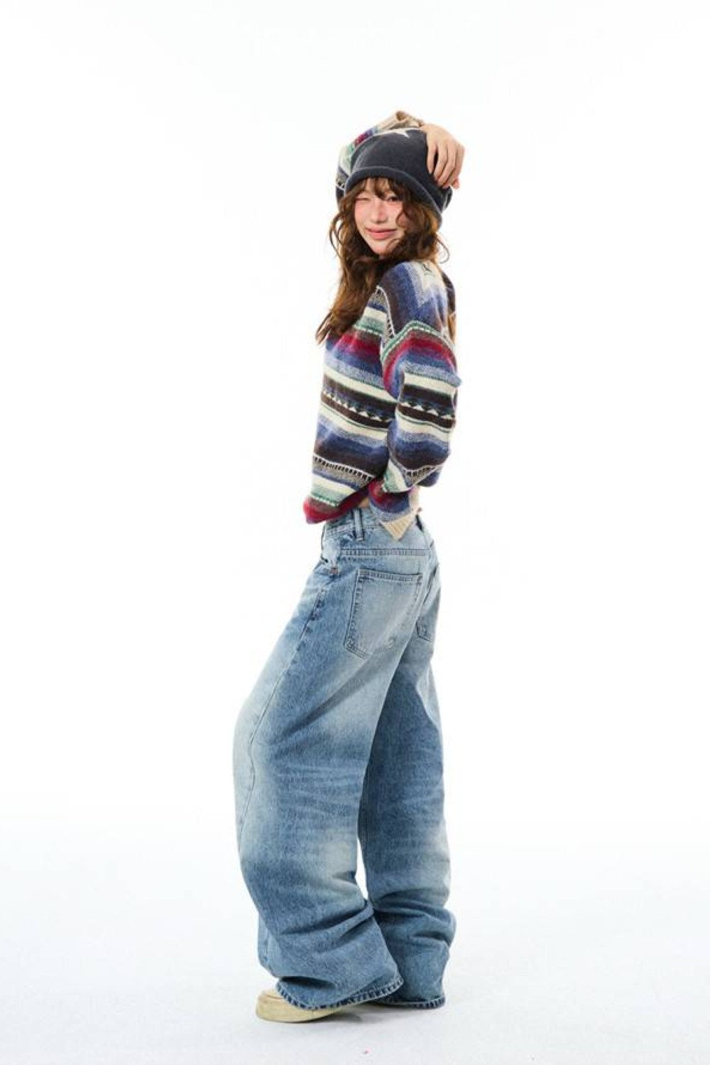 Blue Divide Wide Jeans