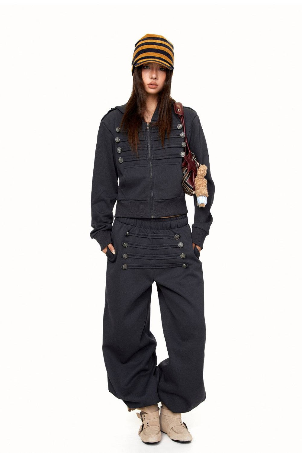 Regal Button Cropped Jacket