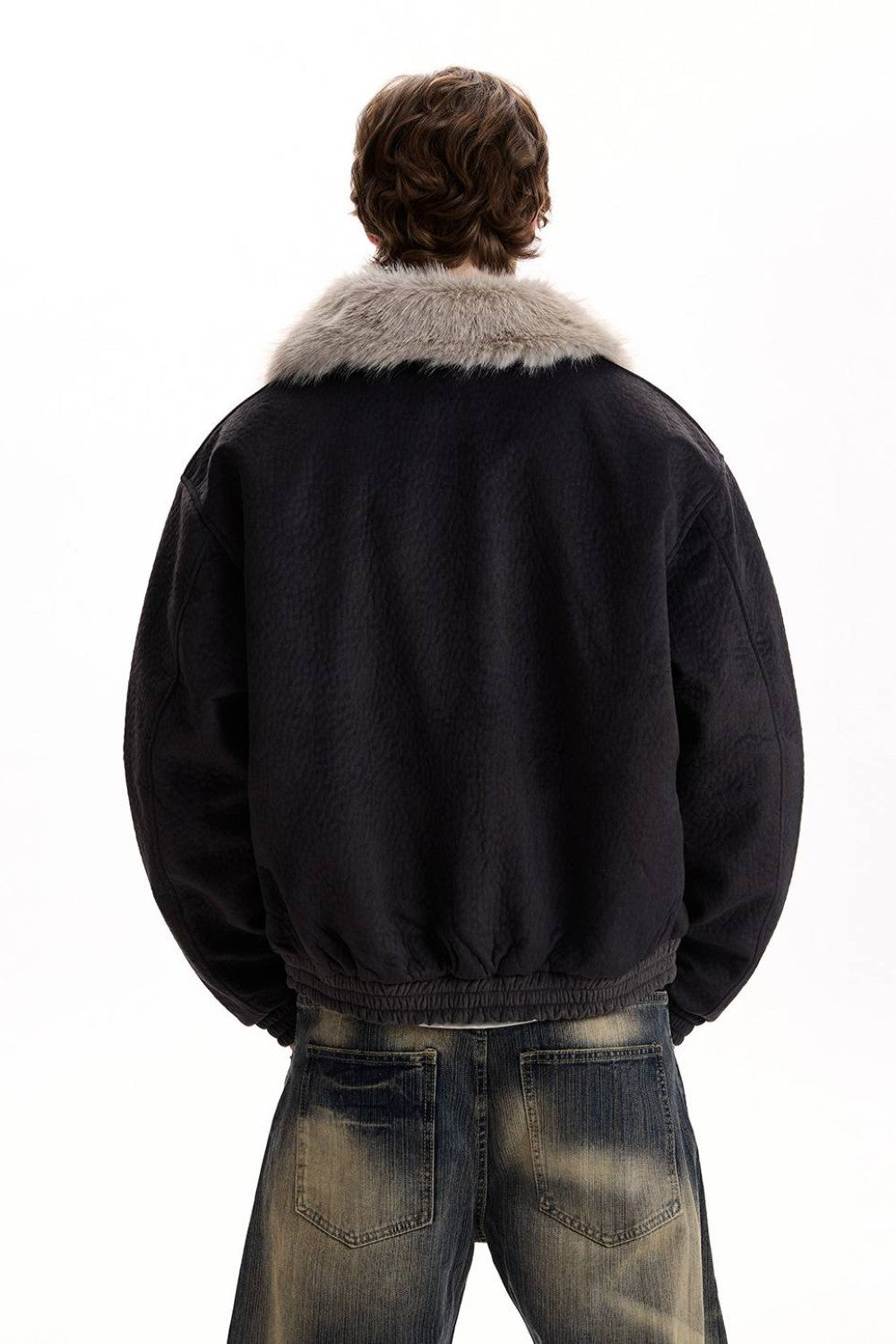 Fur Collar Bomber Jacket