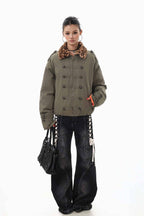 Leopard Collar Puffer Jacket
