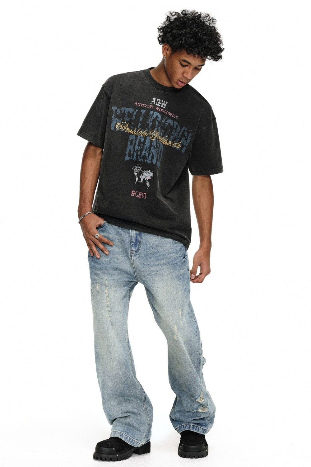 Axel Ripped Washed Jeans