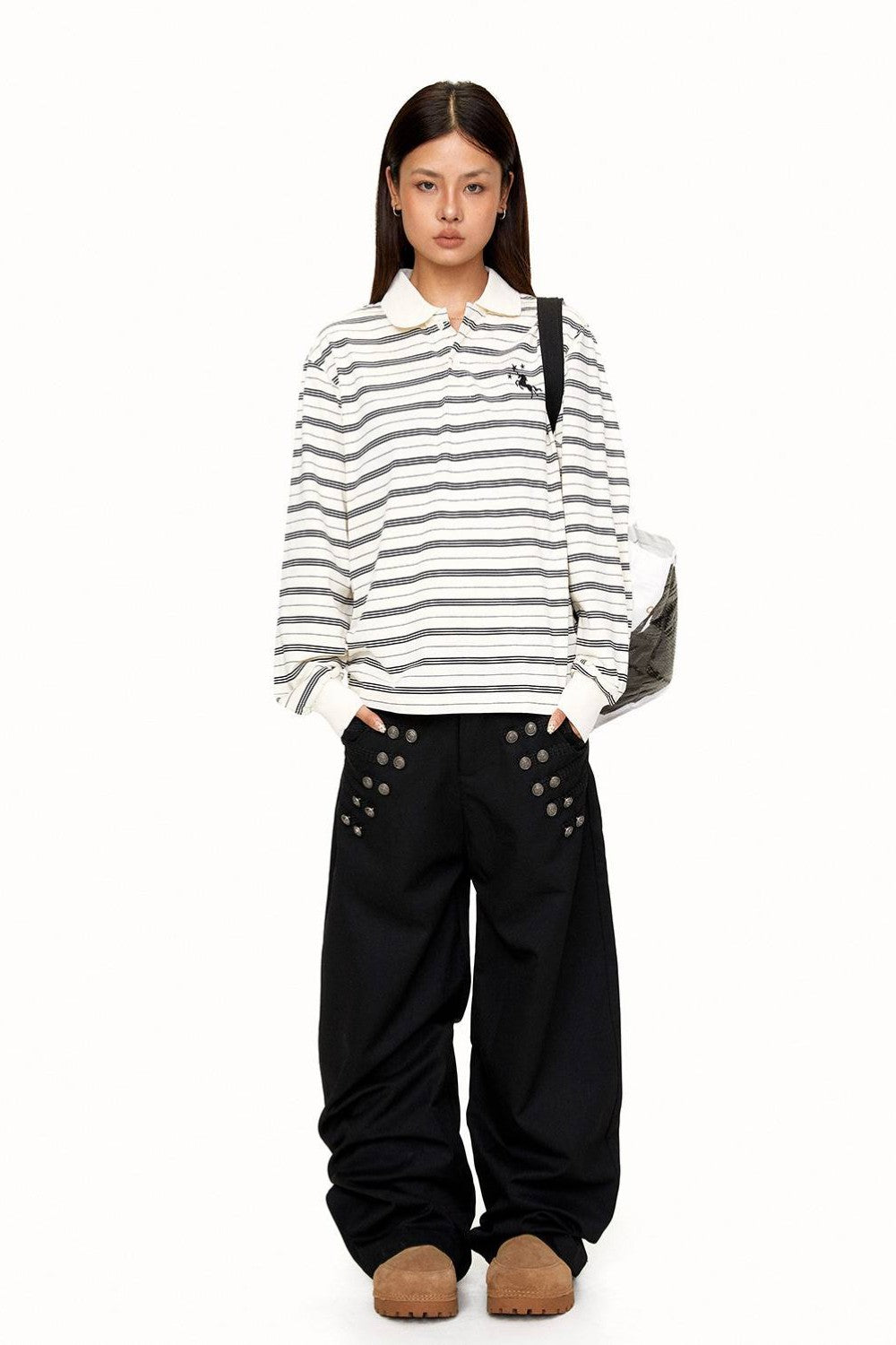 Aubrey Embroidered Polo Longsleeve
