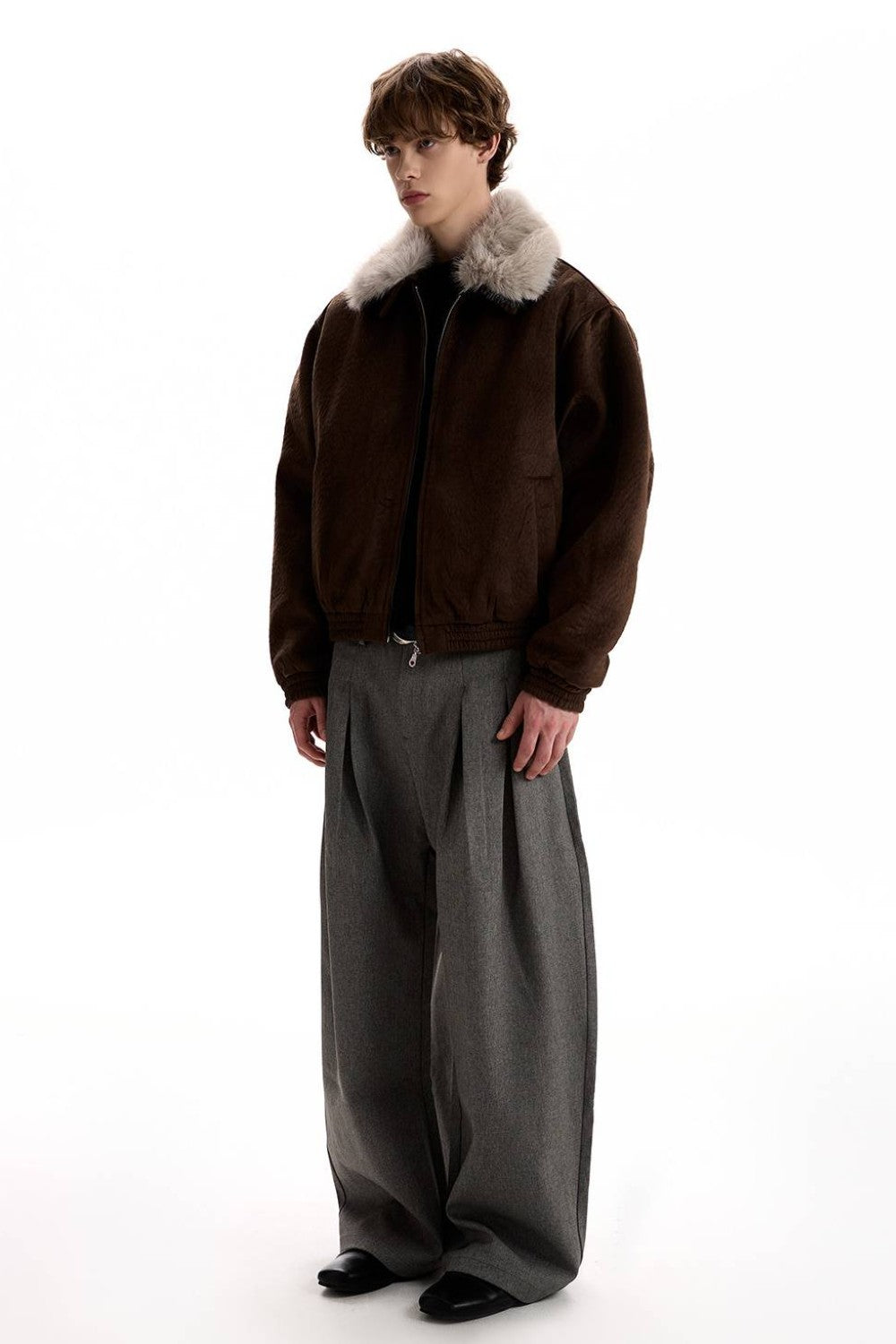 Fur Collar Bomber Jacket