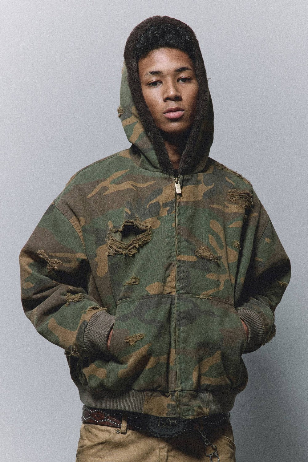 Ryder Camo Hooded Jacket