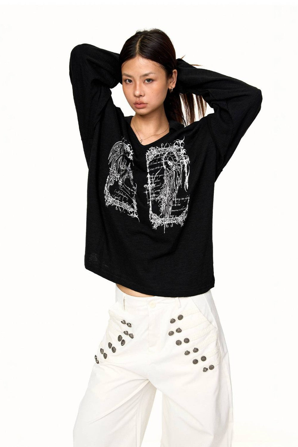 Angel Rune V-Neck Polo