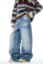 Blue Divide Wide Jeans