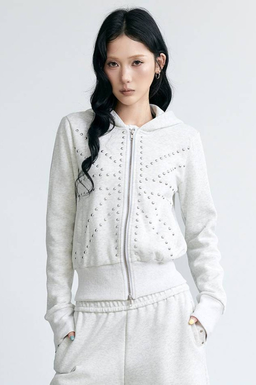 Chrome Saint Cropped Hoodie