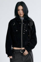 Studded Horizon Cropped Jacket