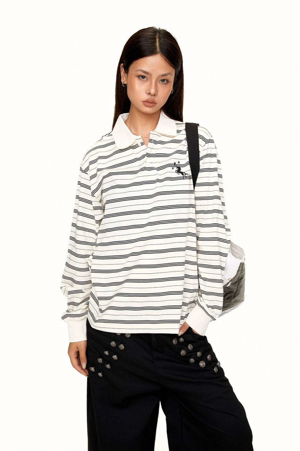 Aubrey Embroidered Polo Longsleeve