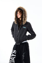 Midnight Leopard Fur Jacket