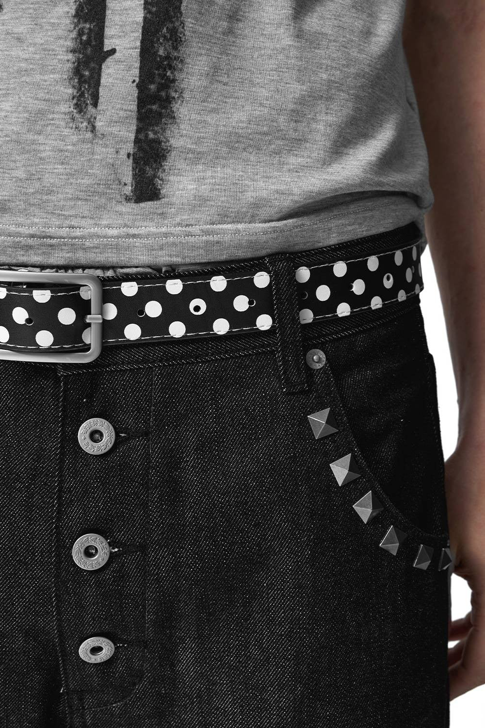 Tribal Studded Baggy Jeans